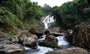 RONG'BANG DARE WATERFALLS, Rombagre village, Tura-Williamnagar Road, Garo Hills, Meghalaya